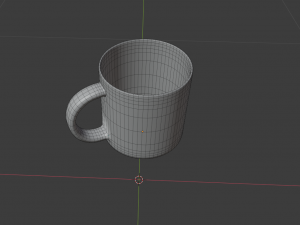 3d transparent mug and table Modèle 3D