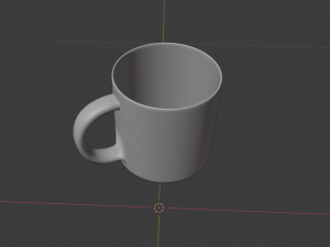 3d transparent mug and table Modèle 3D