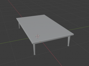 3d transparent mug and table Modèle 3D