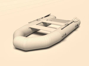 an inflatable boat for fishing and diving 3D Model