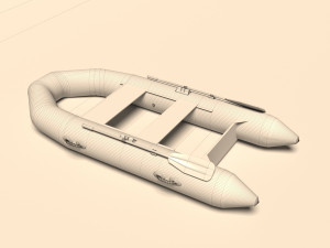 an inflatable boat for fishing and diving Model 3D