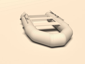 an inflatable boat for fishing and diving Model 3D