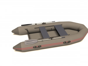 an inflatable boat for fishing and diving Model 3D