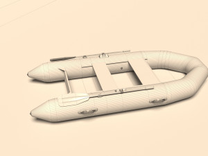 an inflatable boat for fishing and diving Model 3D