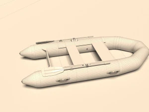 an inflatable boat for fishing and diving 3D Model