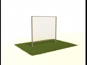 fence wooden and metal free Modello 3D