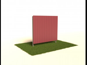 fence wooden and metal free 3D 模型