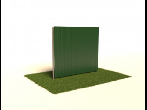 fence wooden and metal free 3D 模型