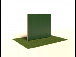 valla libre de madera y metal Modelo 3D