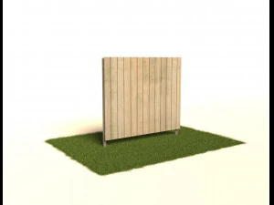 valla libre de madera y metal Modelo 3D