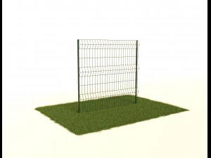 valla libre de madera y metal Modelo 3D