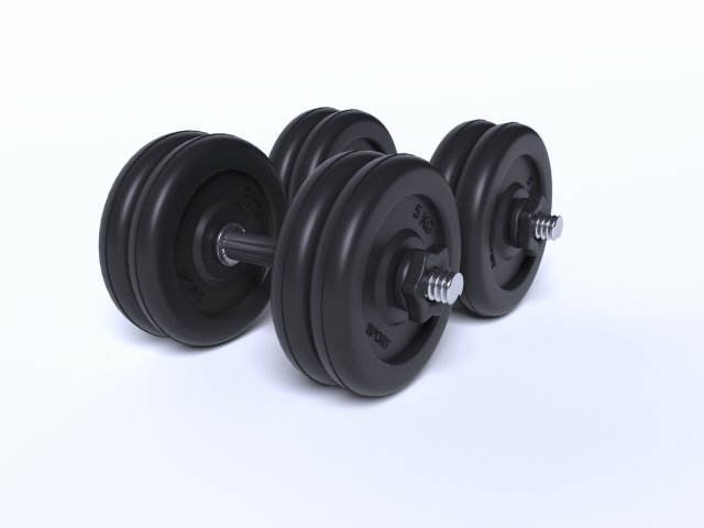dumbrelles 3D Model .c4d .max .obj .3ds .fbx .stl .blend 