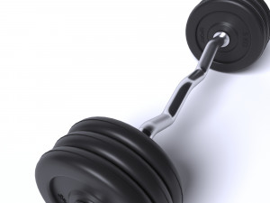 sports equipment dumbbells barbell 3D Модель