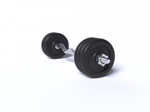 sports equipment dumbbells barbell 3D Модель