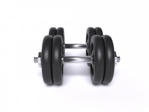 sports equipment dumbbells barbell 3D Модель