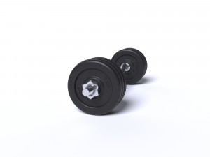 sports equipment dumbbells barbell 3D Модель
