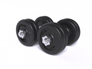 sports equipment dumbbells barbell 3D Модель