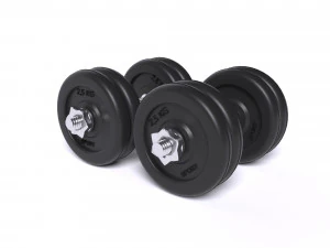 sports equipment dumbbells barbell 3D Model