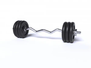 sports equipment dumbbells barbell 3D Model