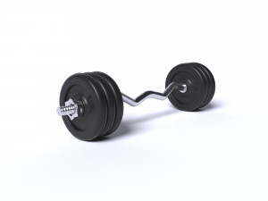 sports equipment dumbbells barbell 3D Модель