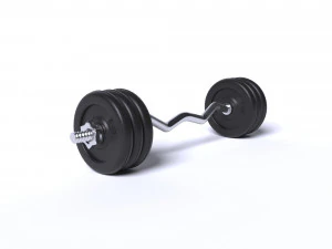 sports equipment dumbbells barbell 3D Model