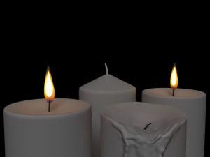 a set of s of candles Modelo 3D