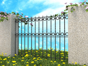 a set of s of fence sections 3D Model