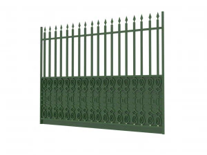 a set of s of fence sections 3D Model