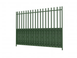 a set of s of fence sections 3D Model