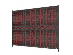 a set of s of fence sections 3D Model