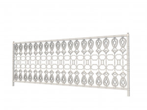 a set of s of fence sections 3D Model