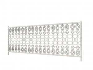 a set of s of fence sections 3D Model