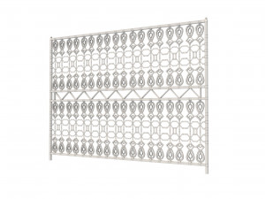 a set of s of fence sections 3D Model