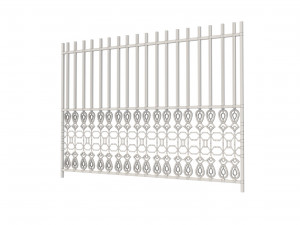 a set of s of fence sections 3D Model