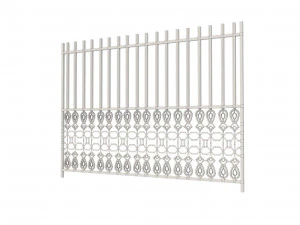 a set of s of fence sections 3D Model