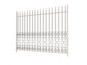 a set of s of fence sections 3D Model