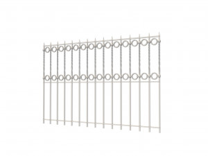 a set of s of fence sections 3D Model