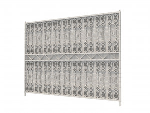 a set of s of fence sections 3D Model