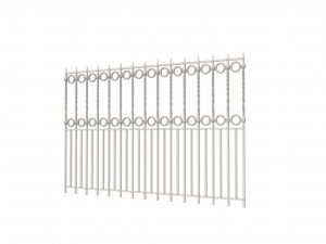 a set of s of fence sections 3D Model