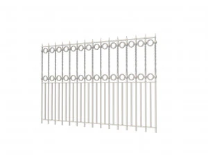 a set of s of fence sections 3D Model