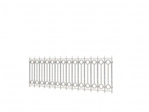 a set of s of fence sections 3D Model