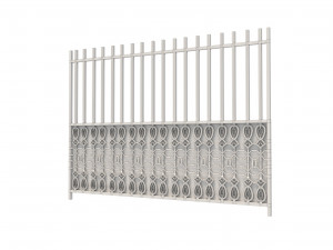a set of s of fence sections 3D Model