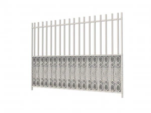 a set of s of fence sections 3D Model