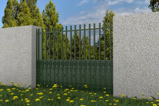 fence section Modello 3D .c4d .max .obj .3ds .fbx .stl .blend 