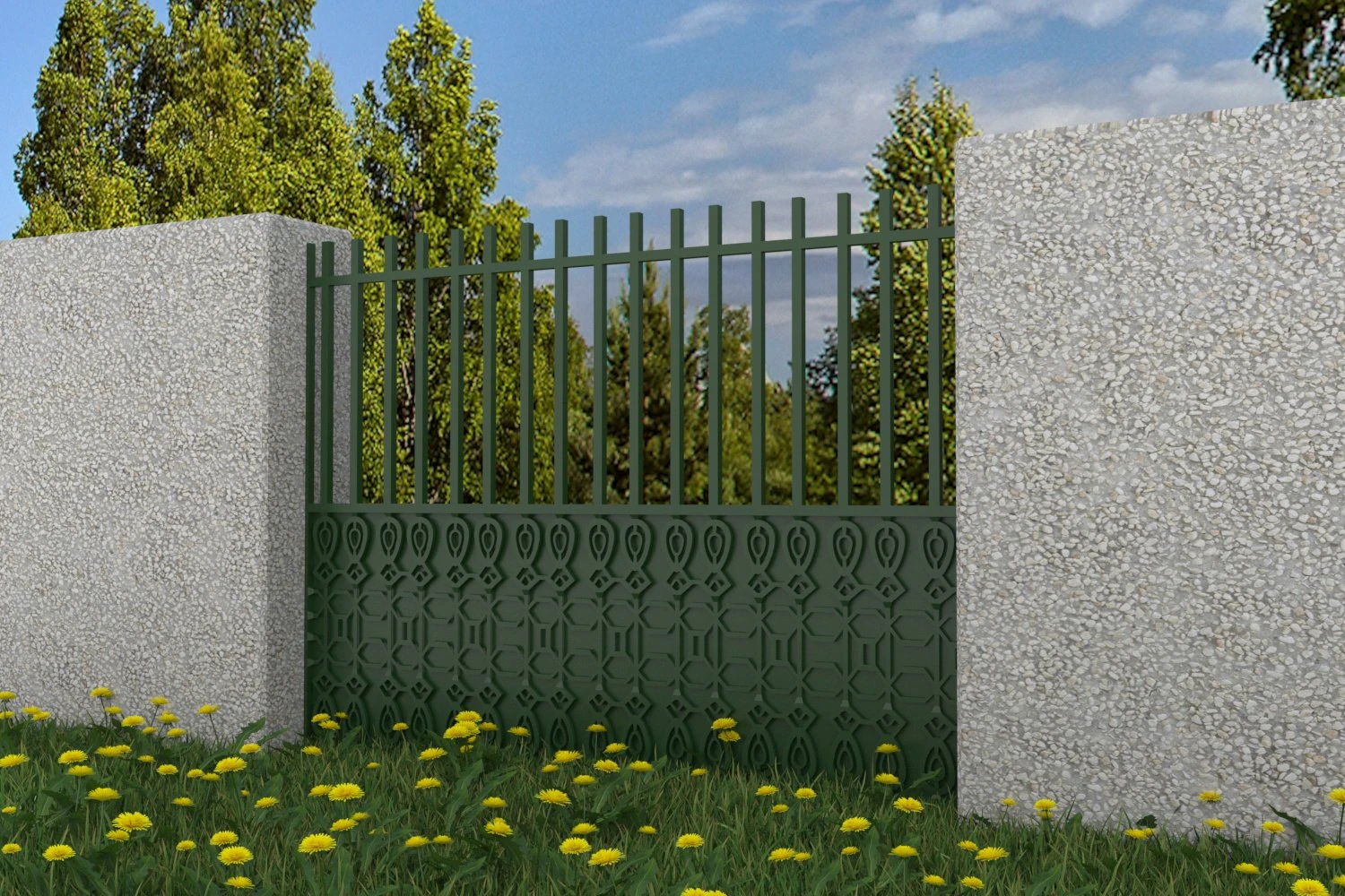 fence section 3D Model .c4d .max .obj .3ds .fbx .stl .blend 