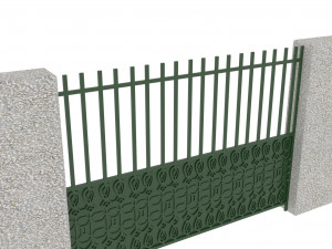 fence section Modello 3D