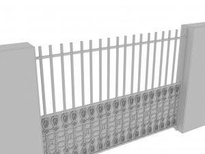 fence section Modello 3D