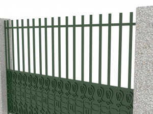 fence section Modello 3D