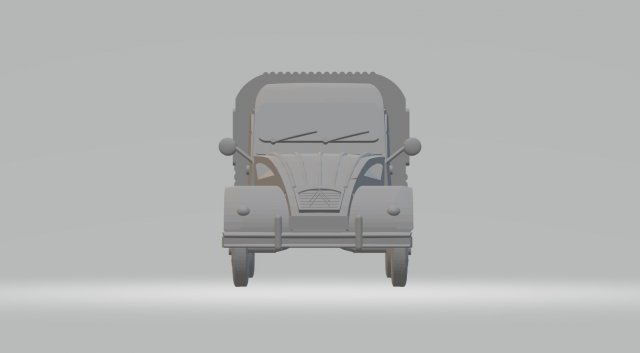 citroen 2cv commerciale 1980 Modèle 3D .c4d .max .obj .3ds .fbx .stl .blend 