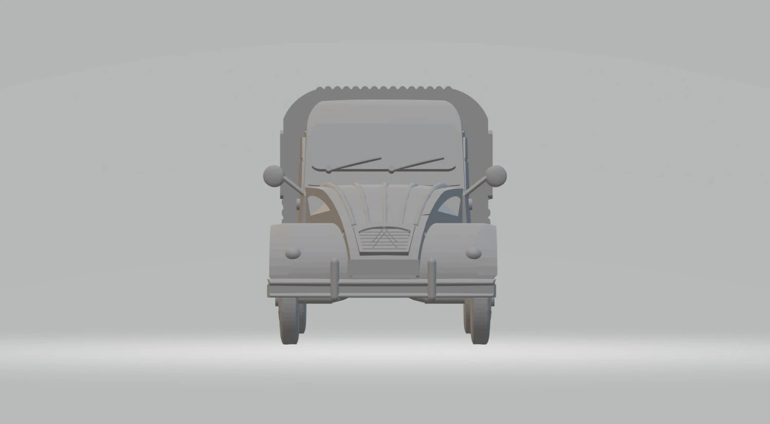 citroen 2cv commerciale 1980 3D Model .c4d .max .obj .3ds .fbx .stl .blend